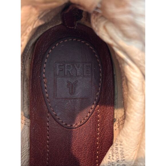 FRYE Carson Booties hidden wedge cognac Sz 6.5, $375 - Picture 10 of 12
